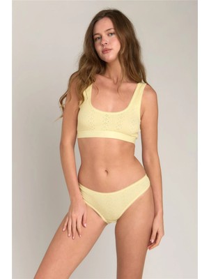 Lovely Things Kımberly Pointelle Slip Külot - Açık Sarı
