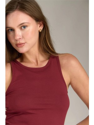 Lovely Things Carol Kaşkorse Atlet Pijama Üstü - Bordo