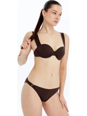 Lovely Things Greta Balconette Bikini Üst Sütyen - Kahverengi