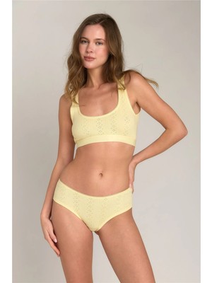 Lovely Things Kımberly Pointelle Hipster Külot - Açık Sarı