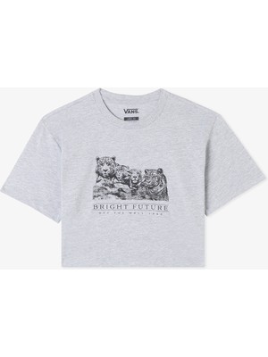 Vans Bright Future Relaxed Crop Kız Çocuk Gri Tişört