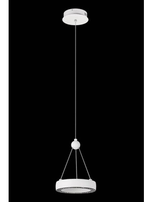 Avonni AV-5305-1BBY Beyaz Boya Klasik Avize LED Metal H: 100 Cm, Ø: 13 cm