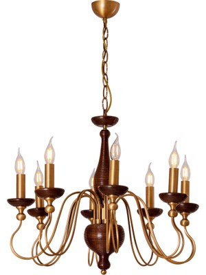 Avonni AV-1928-8E Eskitme Kaplama Modern Avize E14 Metal H: 90 Cm, Ø: 70 cm