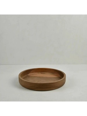 Qua Home Jace Ceviz Ahşap Salata Kasesi 30X30X5 cm