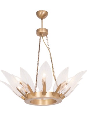 Avonni AV-1938-12E Eskitme Kaplama Modern Avize E14 Metal Cam H: 100 Cm, Ø: 75 cm