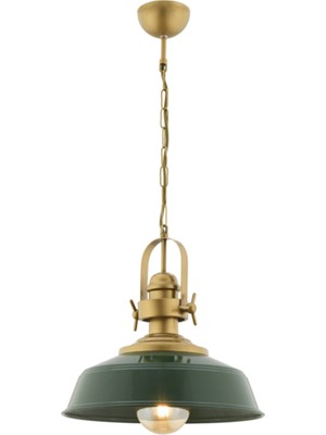 Avonni AV-4106-M44-GREEN Eskitme/yeşil Boya/kaplama Modern Avize E27 Metal H: 75 Cm, Ø: 35 cm