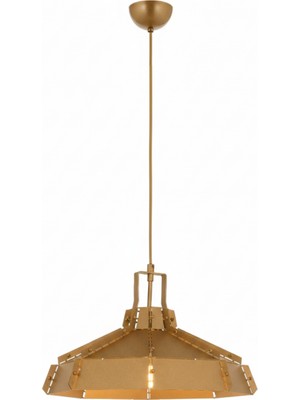 Avonni AV-34001-BSA Sarı Boya Modern Avize E27 Metal H: 75 Cm, Ø: 40 cm