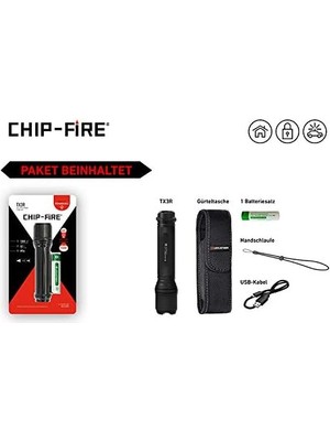 Chip Fire TX3R Şarjlı El Feneri