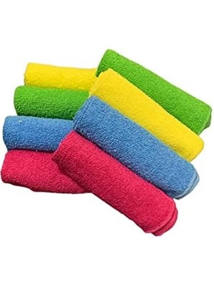 Mikrofiber Temizlik Bezi 8'li Çok Amaçlı Iz Bırakmaz Ilbays Temizlik Bez - Renkli Oto Kurulama Bezleri - Mutfak Bezi - Leke Bırakmaz Bulaşık Kurulama Bezi