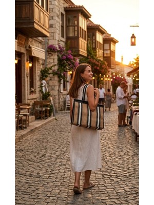 Missidea Alina Rafya Kağıt Ip Hasır Omuz Çantası