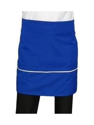 Cepli Önlük Biyeli Kısa Belden Saks Mavi