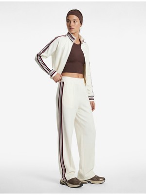 Koton Kadın Yüksek Bel Grogren Detaylı Spor Geniş Paça Eşofman Altı Polyester Karışımlı Rahat Kalıp
