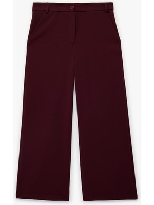 Koton Cep Detaylı Fermuarlı Geniş Paça Pantolon