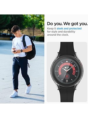 Galaxy 5 Pro (45MM) Kılıf Thin Fit Crystal Clear + Cam Ekran Koruyucu Glas.tr Slim Hd - ACS05400