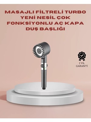 Nemere İthalat Filtreli Masaj Özellikli Duş Başlığı Aç Kapa Tuşlu Nemere Ithalat
