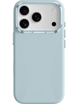 iPhone 17 Pro Max Uyumlu Kılıf M-Safe Şarj Özellikli Çizgili Udemos Freedom Serisi Kapak Mavi