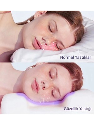 Yaşlanma ve Kırışıklık Karşıtı Güzellik Yastığı | Ortopedik Hafızalı Köpük Yastık| Gece Boyunca Cilt Bakımı | Terlemeyi Önler |%100 Saf Dut Ipeği Kılıf & Bambu Astar | Lüks Uyku