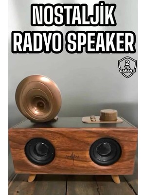 Nemere İthalat Bluetooth Hoparlör Ahşap Klasik Retro Gramofon Bluetooth Müzik Kutusu Nemere Ithalat