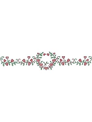 Damgalı Yastık Kılıfları, Kalp Asma, 50,8 cm x 76,2 cm Nakış Seti