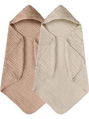 Müslin Pamuklu Havlu Kundak - 80X80 cm Bebek Banyo Havlusu - Ultra Yumuşak ve Emici