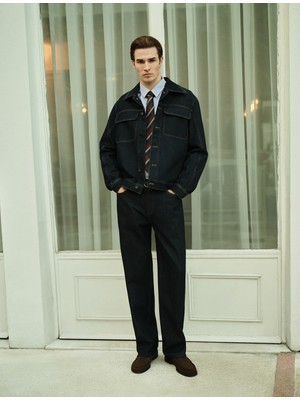 Koton Pamuklu Normal Bel Vintage Straight Fit Jean Pantolon