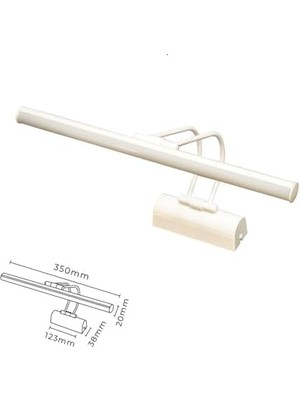 Ayna Üstü LED Banyo Aplik Duvar Ayna Resim Tablo 6W Gün Işığı LED Banyo Apliği Flüt LED Aplik (Beyaz)