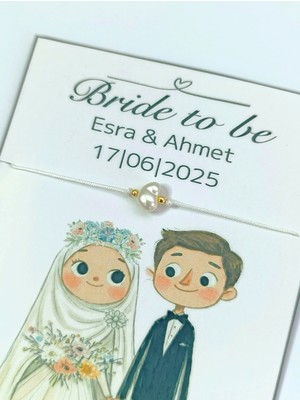GHL Story İsme Özel Şans Bilekliği Söz Nişan Nikah Kına Hediyesi 10 Adet