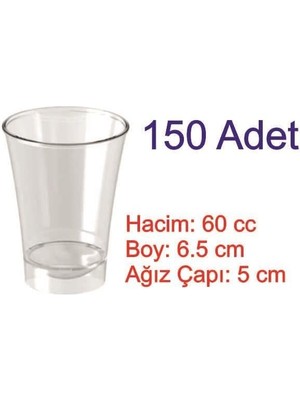 Mika Plastik Kullan At Shot/şerbet Bardağı 150' Li