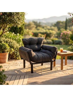Pafu Nitta Tekli Su Geçirmez Bahçe Koltuğu - Antrasit