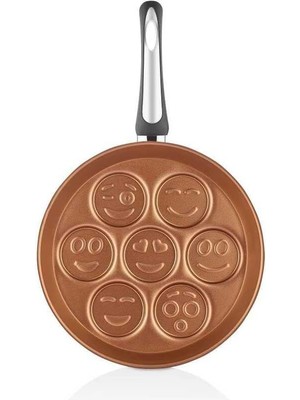 Redio 28CM Emoji Pankek Tavası Bakır