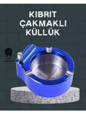 Nemere İthalat Masa Üstü Çakmaklı Küllük Paslanmaz Metal Gövde Nemere Ithalat