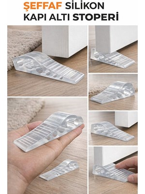 Hane216  Şeffaf Kapı Stoperi Kapı Altı Tutacak Oda Kapısı Tutucu Aparat