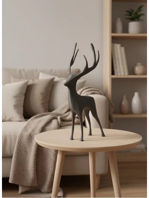 Nemere İthalat Geyik Figürü Gri Nemere Ithalat