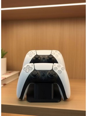 Nemere İthalat Dekoratif Siyah Ikili Gamepad Standı 7X18 cm Nemere Ithalat