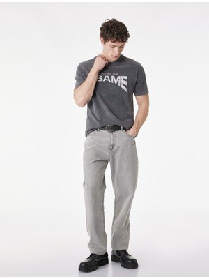 Koton Normal Bel Pamuklu Vintage Straight Fit Jean Pantolon