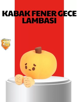 Nemere İthalat Pumpkin LED Night Light Dokunmatik Şarjlı Silikon Gece Lambası Nemere Ithalat