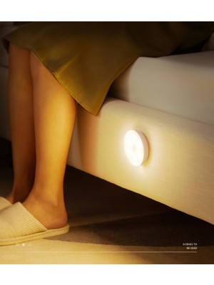 LED Hareket Sensörlü Ledli Gece Lambası Şarj Edilebilir, Taşınabilir 4000K Günışığı (2 Adet)