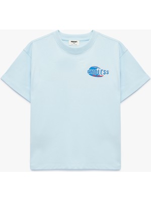 Koton Pamuklu Baskılı Bisiklet Yaka Kısa Kollu Tişört