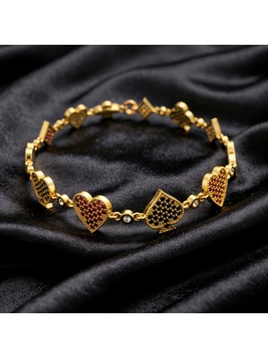 Winners Jewels Poker Sembollü Zarif Şans Bilekliği