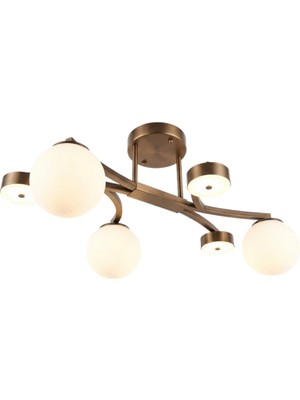 Avonni AV-1961-6EY Eskitme Kaplama Modern Avize E14 Metal Cam H: 70 Cm, Wxd: 30X70 cm