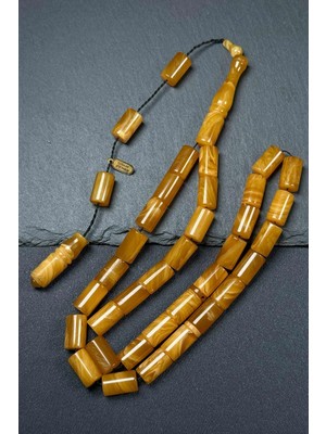 Tesbihkenti Kesme Severlere Özel Sedefli Sıkma Kehribar Tesbih