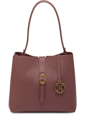 Tergan Pembe Hakiki Deri Kadın Omuz Çantası - S26Y1BC80532-V3K