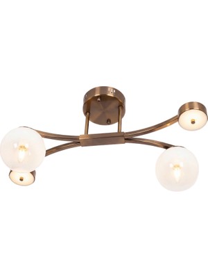 Avonni AR-1961-4E Eskitme Kaplama Modern Avize E14 Metal Cam H: 35 Cm, Wxd: 30X63 cm