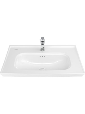 Creavit Antik Dolap Uyumlu 80 cm Lavabo ve Ayak Seti