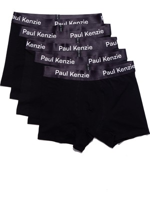 Paul Kenzie 5'li Erkek Boxer - All Black