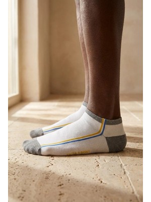 Katia & Bony Erkek Sarı Renkli Şeritli Step Çorap