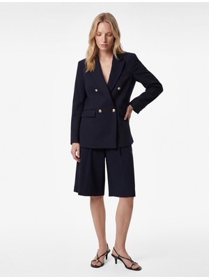 Koton Yüksek Bel Düğmeli Metal Aksesuarlı Palazzo Şortolon