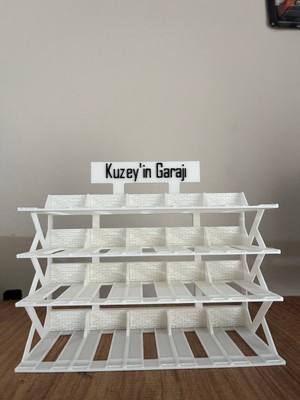 Hot Wheels Uyumlu 20 Araçlık Kişisel Stand 1/64 (Sipariş Verdikten Sonra Soru Sordan Isim Yazdırabilirsiniz)