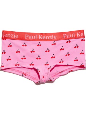 Paul Kenzie Valentine Collection - Kadın Boyshort Külot - Cherries On Top