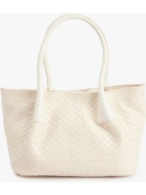 Koton Örgü Desenli Suni Deri Saplı Askılı El ve Omuz Çantası